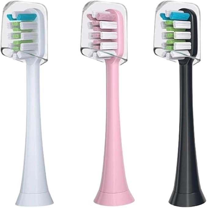 Compatible for Xiaomi SOOCAS Brush Head X3 X5 X3U X1 V1 V2 SOOCARE Replacement Head Bristle Sonic Electric Nozzles with Anti-dust Cap Clean(5pcs White)