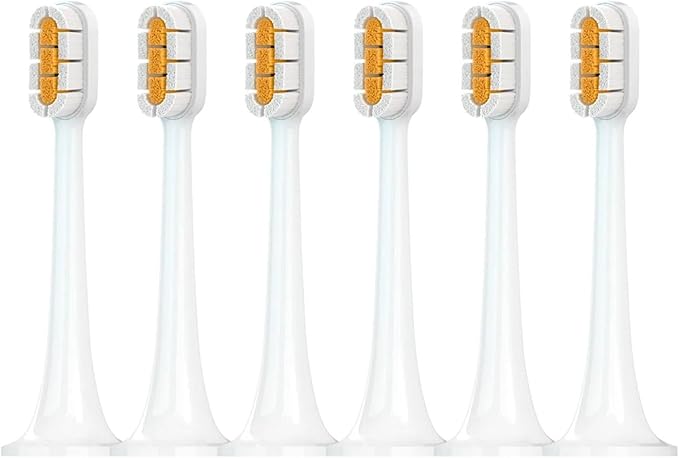 Compatible with Electric Toothbrush Head T300/T500 DDYS01SKS/MES601/T700 Replacement MES602/604(Clean OG 6 Pcs)