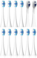 Compatible with Seago Electric Toothbrush Heads 12 Pieces Adult Toothbrushes 5 Modes Pressure Sensor IPX7 Waterproof with Holder C027(SG-C027-12PCS Blue)
