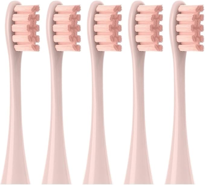 Replacement Brush Heads Compatible for Oclean Flow/X/X PRO/F1/ One/Air 2 Sonic Electric Toothbrush Blue Green Soft Bristle Nozzles(5 Pink)