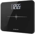 NUTRI FIT Extra-Wide/Ultra-Thick Digital Body Weight Bathroom Scale with 3 Inch Large Easy Read Backlit LCD Display Max Capacity 400lb Step-on Technology Black