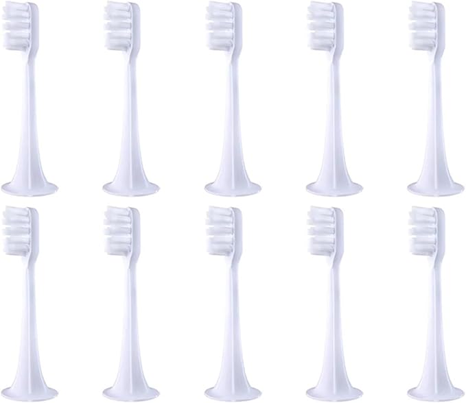 Compatible for 10pcs T300/500 Replacement Brush Heads Toothbrush VacuumBristle Suitable Nozzles(10pcs White)