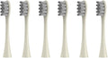 4pcs/6pcs Brush Heads Compatible for Toothbrushes Universal Vacuum Sealed Packaged(6pcs BeigeGray)