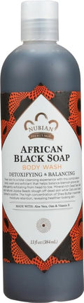 Nubian Heritage African Black Soap Body Wash Paraben Free 13 Ounce (Pack of 1)