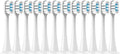 12PCS Compatible for XIAOMI MIJIA T300/T500/T700 Replacement Brush Heads Sonic Electric Tooth Soft Bristle Caps Vacuum Package Nozzles(12WhiteBlue)