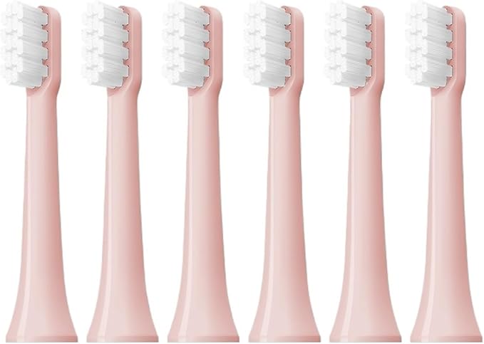 Adaptive Electric Toothbrush Head Compatible for Sonic T100 Replacement Brush MES603 Soft Bristle Universal(T100-PK-6Pcs)