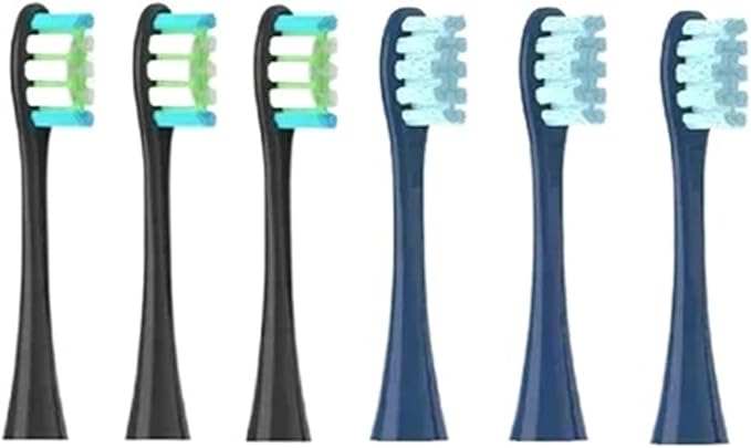 6PCSCompatible for X/PRO/ Z1/ F1/ One/Air 2 /SE Electric ToothbrushCompatible for Adults Replacement Hot Sonic Cleaning Heads(6Pcs3)