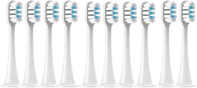 Compatible for 10Pcs T300/T500/T700 Toothbrush Heads Replaceable Refill Nozzles 4Colors(10 White)