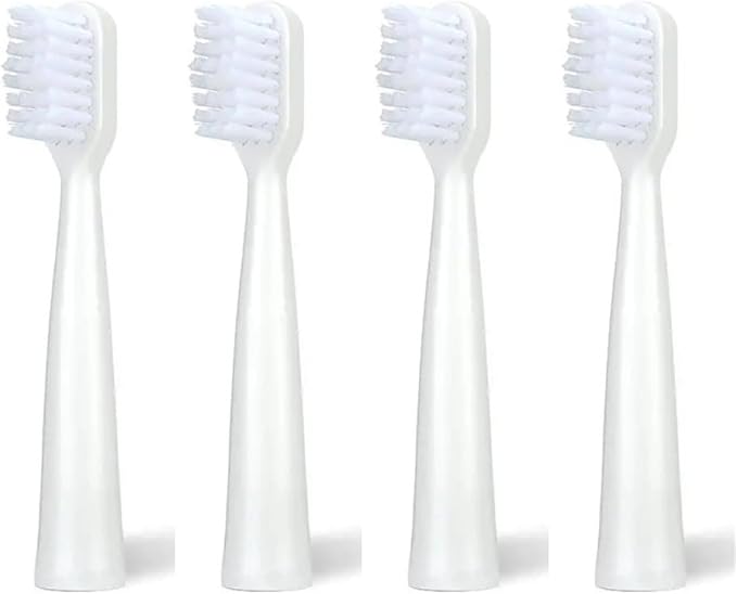 4/8Pcs Compatible for ACA Electric Toothbrush Replacement Heads ALY-HYS01W/HYUNDAI XM-806/TSOP/Royalstar/INPHIC Brush Bristles Nozzles(Ivory)