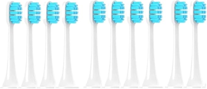 Replacement Brush Heads Compatible for Mijia T300/T500/T700 for Sonic Electric Toothbrushes with Caps Sealed Package Soft(10Blue)