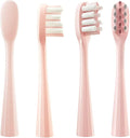 4 Pcs/Pack Replacement Brush Heads Compatible for Usmile Electric Toothbrush Head Clean Type/Soft Bristle(Deep Clean Pink)