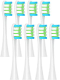 8 Pcs Replacement Brush HeadsCompatible for Oclean X PRO Elite/Flow/F1/One/X/All Series Electric Toothbrush(8 pcs White)
