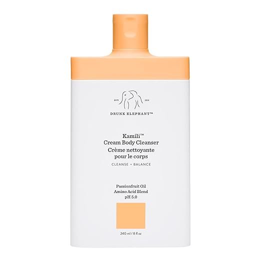Drunk Elephant Kamili Cream Body Cleanser - 240 ml/8 fl oz - Sulfate-Free Body Wash - Clean Clinical Skincare - Cruelty-Free - Free of Essential Oils Silicones and SLS