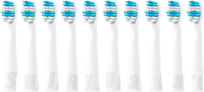 10/20PCS Electric Toothbrush HeadsCompatible for SEAGO SG899/SG507/SG610/SG659/SG917/E1/E2/E3 Vacuum Replacemen Brush Head(White)