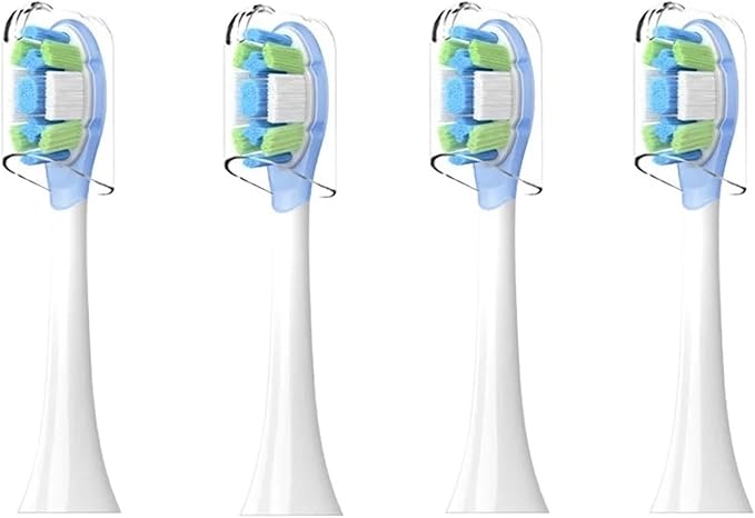 16PCS Replacement Brush Heads Compatible for Oscillation Electric Toothbrush Pro MES610 MES609 Head Soft Bristle(Green)