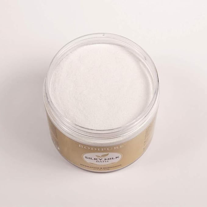 Bodipure Silky Milk Body Bath - Fortified with Natural Milk Proteins to Retain Moisture and Cleanse Skin - Gently Exfoliating and Moisturizing 21.5 Ounce
