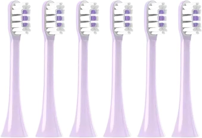 6/12pcs Toothbrush Heads Compatible for X3/X3U/X5 Soft Bristle Brush Vacuum Packed(12Purple)