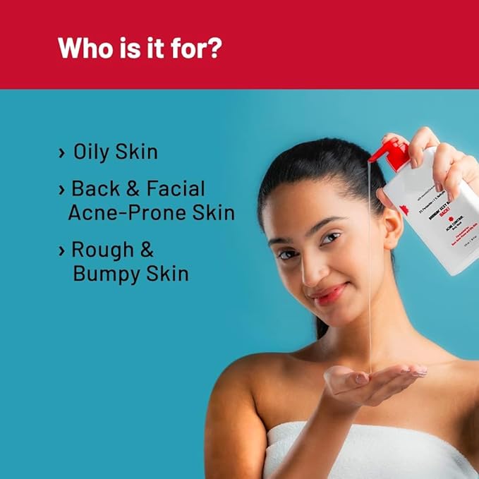 HS 1% Salicylic Acid Body Wash 473ml | Paraben &amp SLS Free | Gentle Exfoliating Shower Gel | Prevents Body Acne Bumpy Skin &amp Deep Cleanses Skin | For Men &amp Women