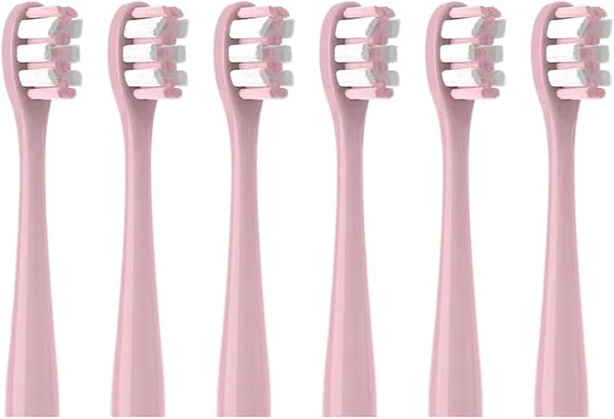 Toothbrushes Head SuitableCompatible for All Models of Usmile Brand Electric Independent Vacuum Packaging(6pcs Pink)