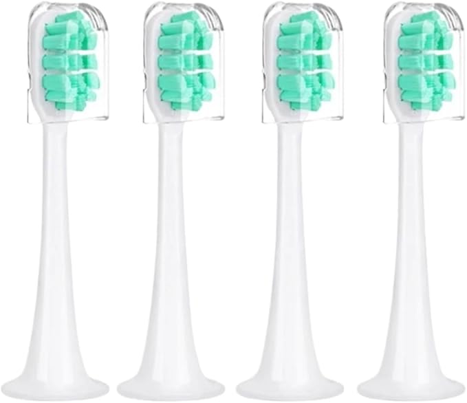 4pcs Replacement Brush HeadsCompatible for Xiaomi Mijia T300 T301 T500 Sonic Electric Toothbrush Head Soft Bristle Nozzles(1)