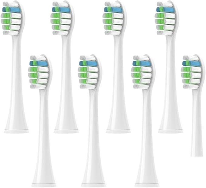 Compatible for Electric Toothbrush O2 Replacement Heads Medium Hardness Nozzles Brush(8PCS White)