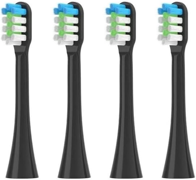 Replacement Toothbrush Heads Compatible for Nandme Nx8000 Sonic Electric Soft Bristle Tooth Brush Head4/8/16PCS(4pcs Black)