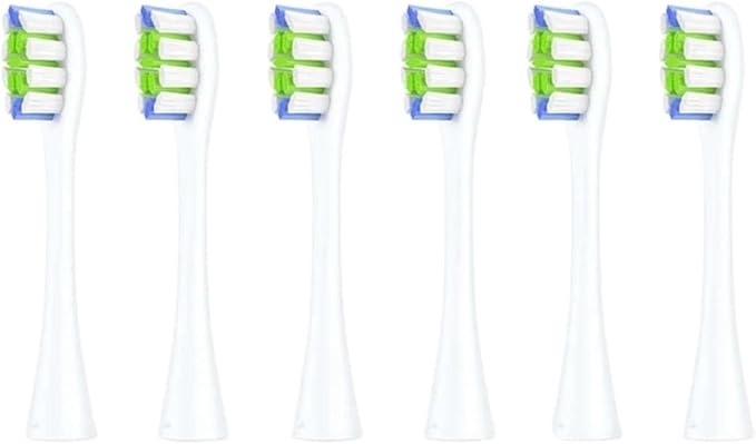 6 Pcs Replacement Brush Heads Compatible for Flow/X PRO Elite/X /F1/Z1/One/ Air2 Sonic Electric Toothbrush Nozzles
