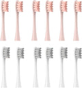 12PCS Replacement Tooth Brush Heads Compatible for Oclean X/X PRO/ Z1/ F1/ One/Air 2 /SE Sonic Soft Electric Toothbrush Cleaning(6 Pink 6 Grey)