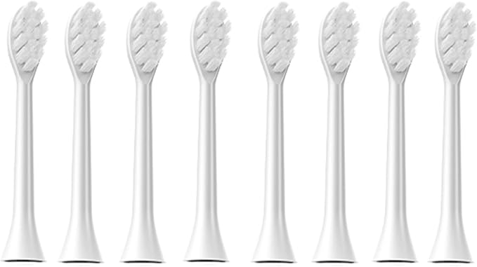 Replacement Toothbrush Head Compatible for S6 Wave Electric(4 White Brush Head)