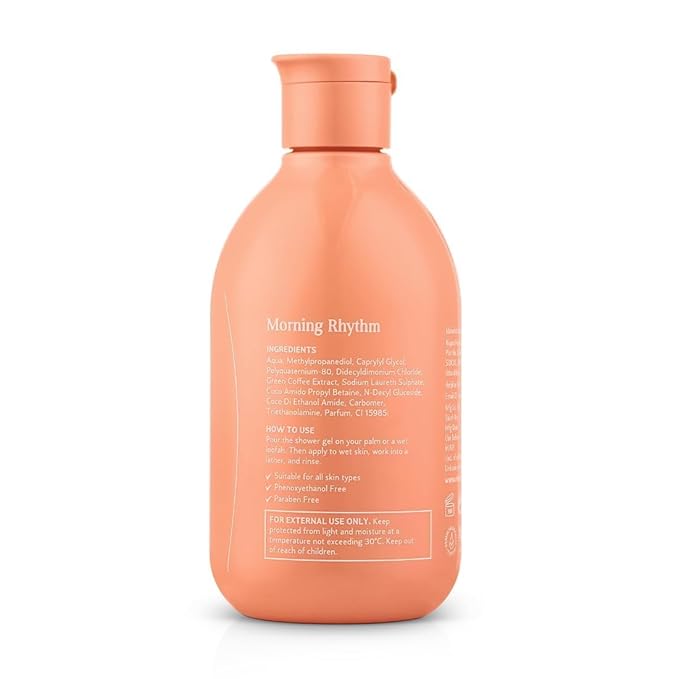 O-eteriaPremium Exfoliating Green Coffee Body Wash Cleanses and Refreshes Ideal for Women/Men Hydrating Shower Gel Energizing Shower Experience