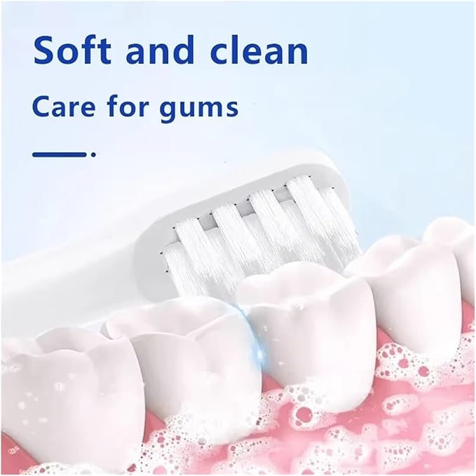 Compatible with Replacement Toothbrush Heads Compatible with Xiaomi T200 Sonic Electric Vacuum Soft Bristle(White gray-9pcs)