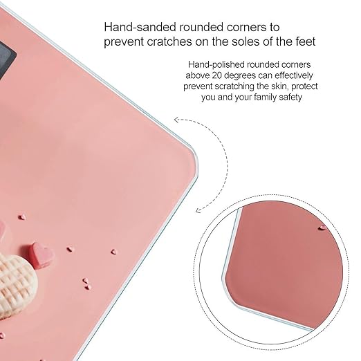 Valentine's Day Food Bathroom Scale for Body Weight Bathroom Weighing Scale with Backlit LCD Display Highly Accurate Measures Weight Up to 180kg