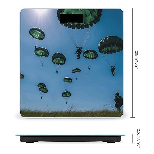 Green Parachute Bathroom Scale Ultra-Bright Liquid Crystal Screen Weight Scale Accurate Bathroom Body Scales for Body Weight Bathroom Pet Home Bedroom Gift-Giving
