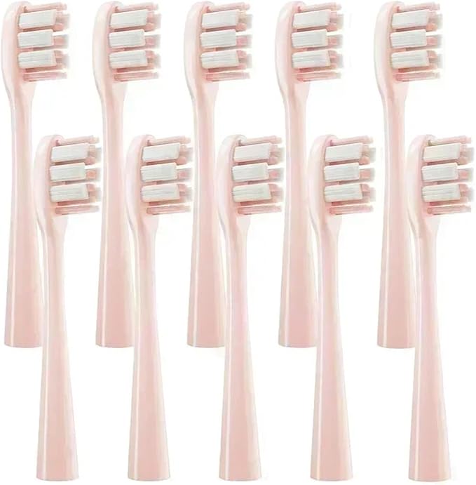 Replacement Compatible for Usmile Y1/U1/U2 Toothbrush Heads Smart Electric Tooth Clean Brush Nozzles 4/10Pcs/Set(10PinkWhiteF)