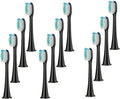 4/8pcs Replacement Toothbrush HeadsCompatible for PhilipsSonicare Replacement Electric Brush Head 4100 6500 6100 7500 5300 11(Black 12pc)