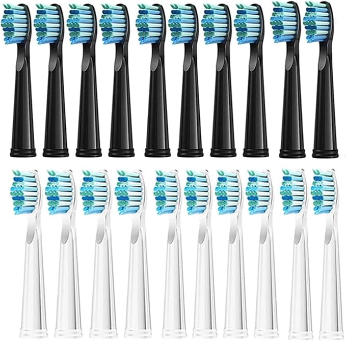 20 Pcs Replacement Brush Head Soft Bristle Refills Compatible for Toothbrush FW/SG 507/508/515/551/917/959(Orange)