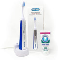 Emmi-dent Electric Ultrasonic Toothbrush Set with Gentle 100% Ultrasound Cleaning Technology. Ideal for Sensitive Teeth &amp Gums Plaque Removal and More! Includes Nano-Bubble Toothpaste. Rechargeab