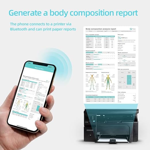 Fitdays Body Health Pod Scale View 5 Metrics Without Phone 8-Electrode Smart Scale with BMI Body Fat Muscle Mass Offline Body Composition Analyzer FSA&ampHSA Eligible