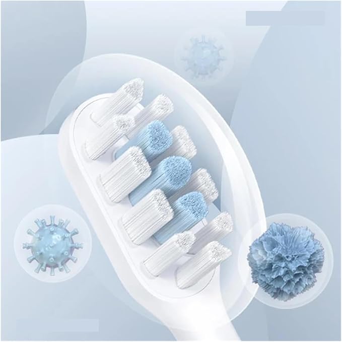T301/T302 Sonic Smart Electric Toothbrush Heads Tooth Brush Replacement Head Tool Compatible for T301 T302 Soft(Gray)