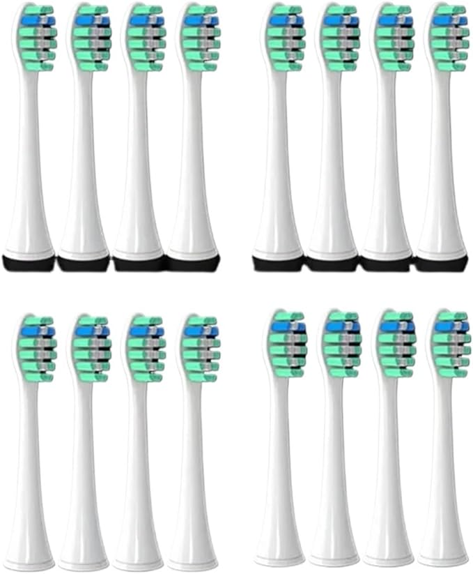 Compatible for Philips Sonicare Toothbrush Brush Head Replacement Heads HX3/HX6/HX9 Series HX3210/3211/6150/6500/6510/6530/9342/6730(16P2)