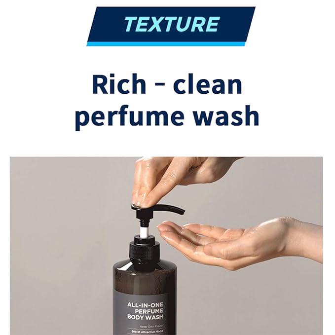 Foellie Homme All-In-One Perfume Body Wash 500ml Fragrances Cleanser for Men