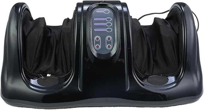 Premium Shiatsu Foot Massager with Remote Control Deep Kneading Rolling &amp Heat Therapy for Feet Ankles &amp Legs Plantar Fasciitis &amp Neuropathy Pain Relief Gift for Men/Women/Parents (Bl