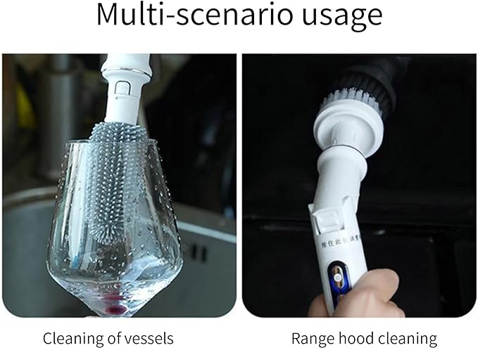Cordless Automatic Rotation Tool Featuring Multiple Brush Head for Efficient Electric Brush
