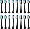 16pcs Electric Toothbrush HeadsCompatible for Sarmocare S100 S200 S600 S700 S800 S900 S710 S820 S910 Digoo DG-YS11(Black 16pcs)
