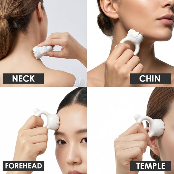 Ring Gua Sha Fascia Tool. Face &amp Body Massager – Non-Toxic Clay Ceramic Durable &amp Easy Grip. Korean Beauty Gift/US Patented