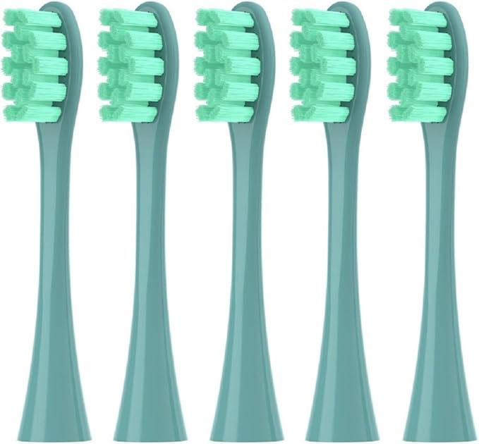 5PCS Replacement Brush Heads Compatible for Electric Toothbrush Heads Flow X Pro Elite Etc(5 Green)