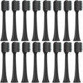 Replacement Toothbrush Heads Compatible for E10/E10C/E10S/F10 16PCS(16black S)