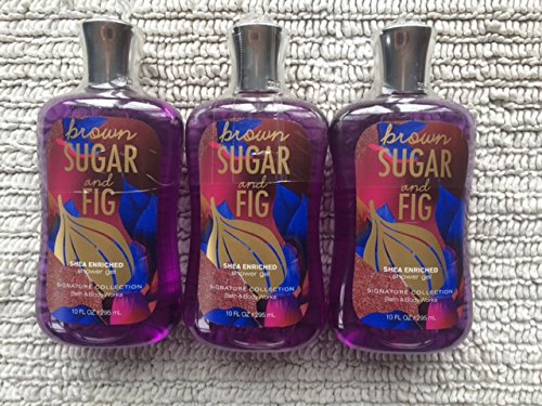 Bath &amp Body Works Brown Sugar and Fig Shower Gel 3 Pak~Gift Set~ 10 FL OZ each