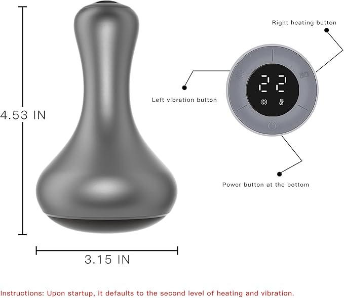 Hot Stones for Massage Hot Stones Muscle Massage with Warmer Wireless Natural Black Bian Stone Electric Gua Sha for Home Spa