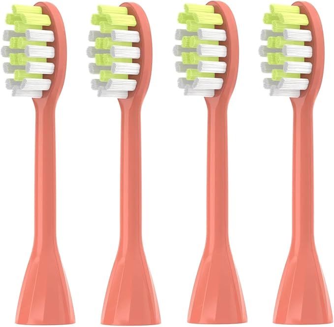 Compatible for 4Pack Replacement Toothbrush Heads Compatible with Ph One Soni Care Electric Head HY1100 HY1200 BH1022(Miami Coral)